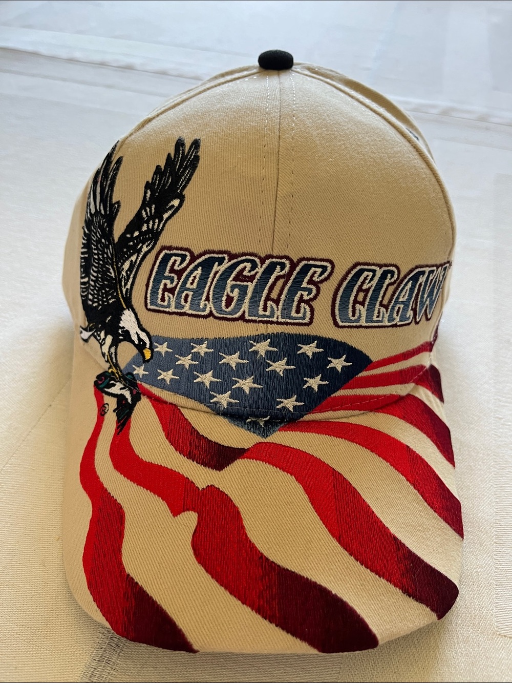 New Vintage Eagle Claw Patriotic Embroidered Adjustable Cap